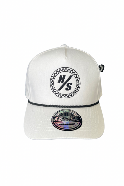 H/S Rope Trucker Snapback Hat - White