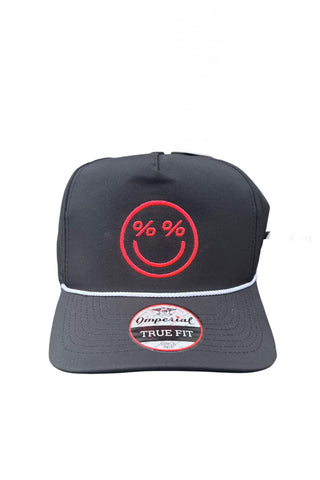 Hunter % Rope Trucker Snapback Hat - Black